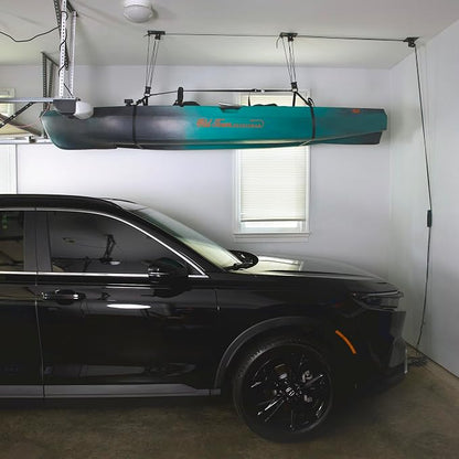 Teal Triangle Heavy Duty Elite Kayak Hoist, Easy-Lift Garage Pulley System - Image 5