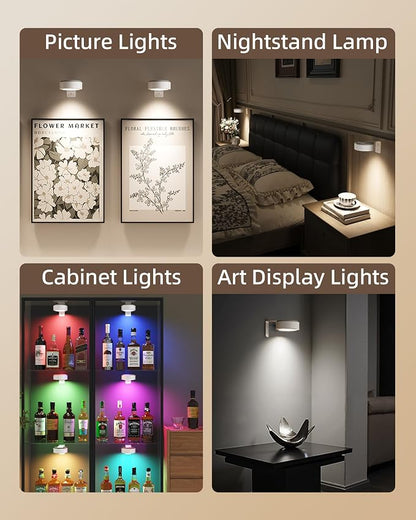 EZVALO Picture Lights for Wall, 2000mAh Rechargeable Battery Magnetic Poster - Image 3