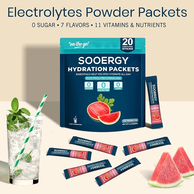 Electrolytes Powder Packets Sugar Free Hydration Packets, Liquid Daily IV - Image 3
