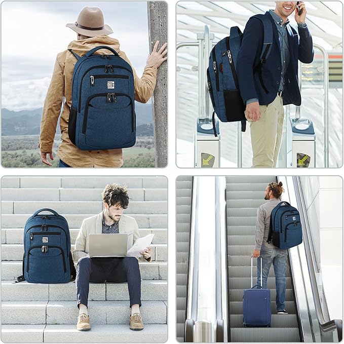 Volher Laptop Backpack, Business Travel Anti Theft Slim Durable Laptops Backpack - Image 7