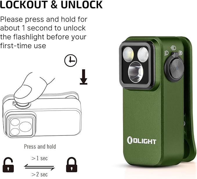 OLIGHT Oclip Pro EDC Flashlight Clip-on Light, Rechargeable 500 Lumens - Image 5