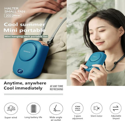 AOCOOLFAN Portable Neck Fan, Mini Small Personal Handheld Fan USB Rechargeable - Image 2