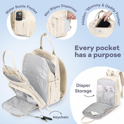 RUVALINO Diaper Bag Backpack-Multifunction Baby Travel Bag - Image 3
