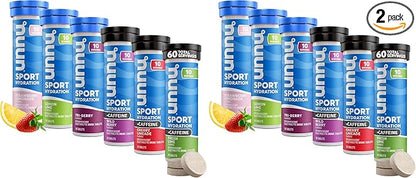 Nuun Sport + Caffeine Electrolyte Tablets – Dissolvable in Water, Variety Packs by Nuun