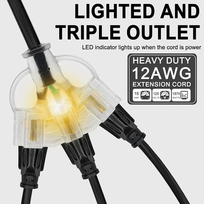 3FT 12/3 Outdoor Extension Cord - Image 3