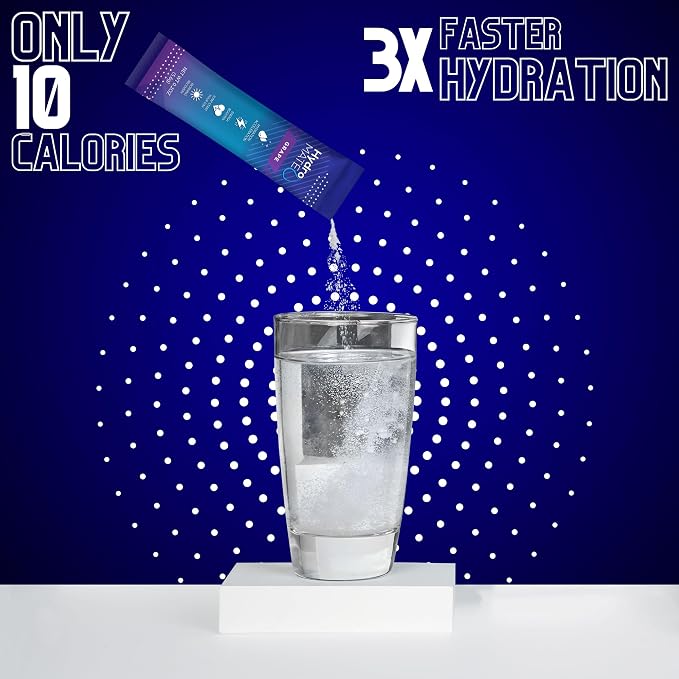 HydroMATE Electrolytes Powder Drink Mix Packets Hydration Accelerator Low Sugar - Image 6