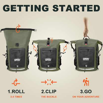 OSAH DRYPAK Waterproof Backpack Dry Bag 35L/55L/85L – Heavy Duty Roll-Top - Image 6