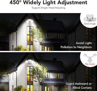 OREiN Motion Sensor Outdoor Lights, 450° Superwide Adjustment Dimmable Dusk to - Image 7