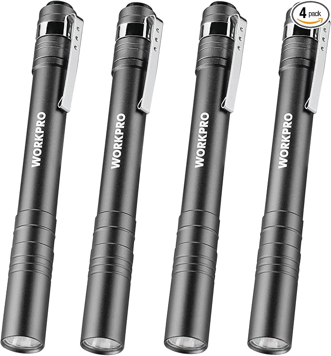 WORKPRO LED Pen Light, Aluminum Pen Flashlights, Pocket Flashlight by WORKPRO