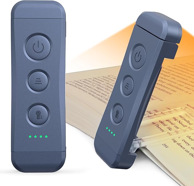 Glocusent USB Rechargeable Book Light, Portable Clip-on LED Reading Light by GLOCUSENT