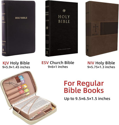FINDCOZY Bible Cover for Women, Durable Carrying Book Case Church Bag for - Image 2