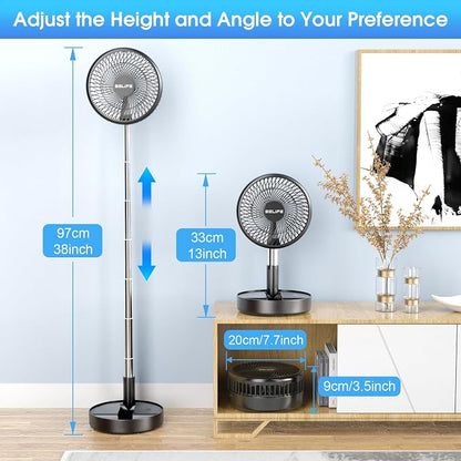 Belife X8-Lite Portable Fan, 7200mAh Battery Powered Rechargeable, USB Desk - Image 2