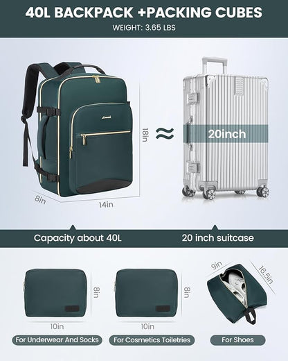 LOVEVOOK Travel Backpack for Women & Men 40L, Airline Approved Carry On - Image 5