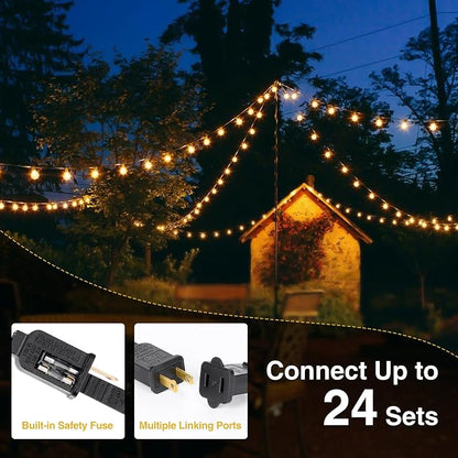 ZJOJO 200FT Outdoor String Lights, G40 Globe Outdoor Lights - Image 5