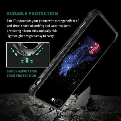 for iPhone 7 Plus/8 Plus Case, Galaxy Fox Wolf Pattern Graphic Design Girl Boy - Image 3
