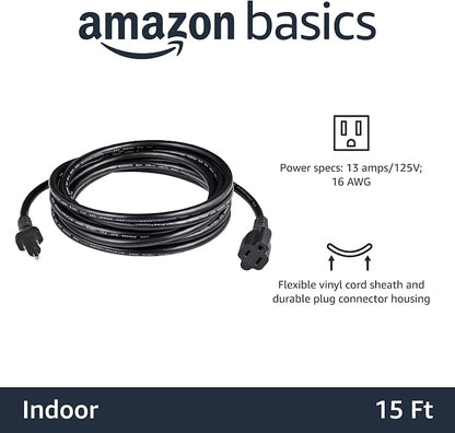 Amazon Basics Extension Cord, 13 Amps, 15 Foot - Image 2