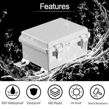 LeMotech Electrical Box, IP67 Waterproof Hinged Cover Stainless Steel Latch - Image 3