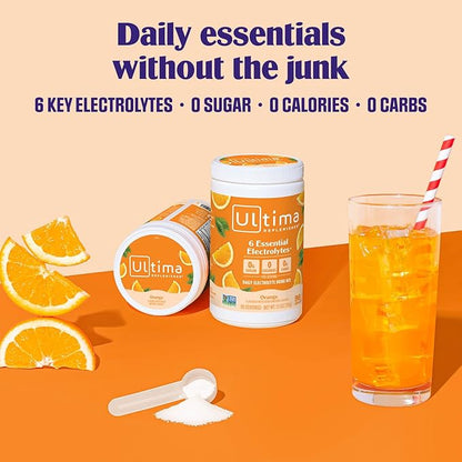 Ultima Replenisher Daily Electrolyte Powder Drink Mix – Sugar Free – Orange - Image 2