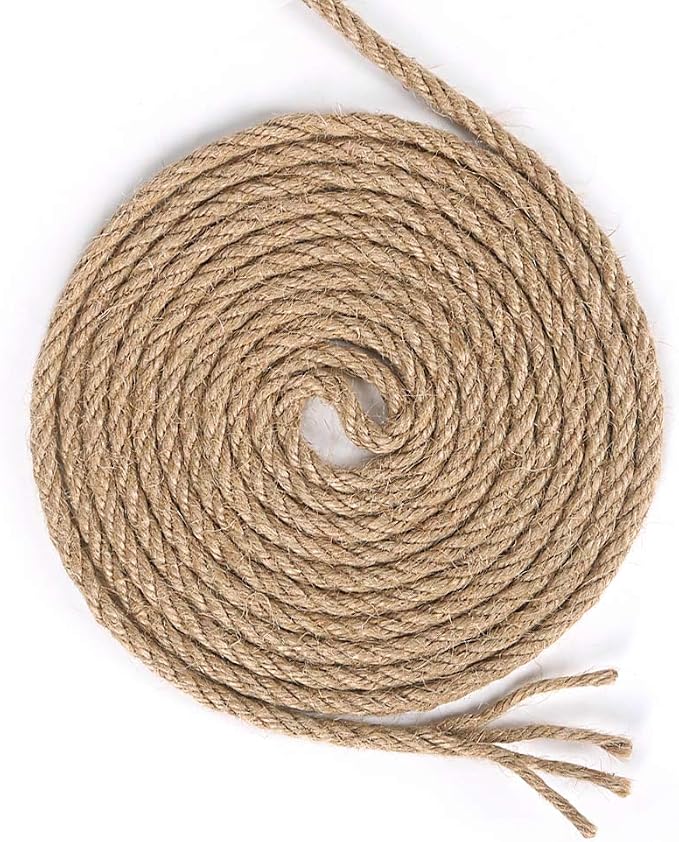 Tenn Well 6mm Jute Rope, 164 Feet Strong and Thick Twine Rope - Image 3