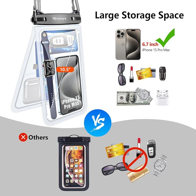 Niveaya Double Space Waterproof Phone Pouch - Image 2