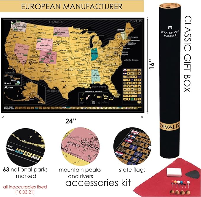 Detailed Scratch off USA Map - Image 3