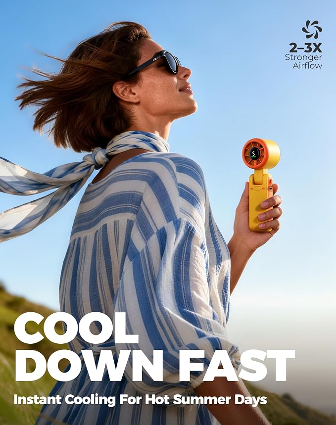 Diveblues Portable Handheld Turbo Fan, 5 Gear Wind, Battery Operated, 3 IN 1 - Image 6
