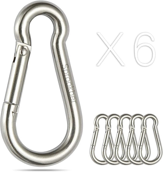 sprookber Stainless Steel Spring Snap Hook Carabiner by Sprookber