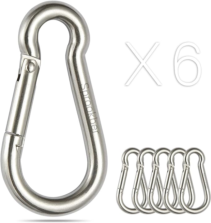 sprookber Stainless Steel Spring Snap Hook Carabiner by Sprookber