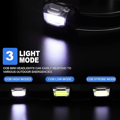 Macarrie 18 Pack LED Headlamps IPX4 Waterproof 3 Modes Headlamp Flashlight - Image 3