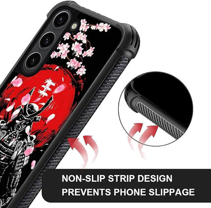 for Samsung Galaxy S23 Case, Sakura Japanese Samurai Pattern Graphic Design - Image 4