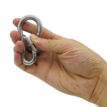 304 Stainless Steel Carabiners -3.15 inch Heavy Duty, Durable & Rust-Free Clips - Image 2