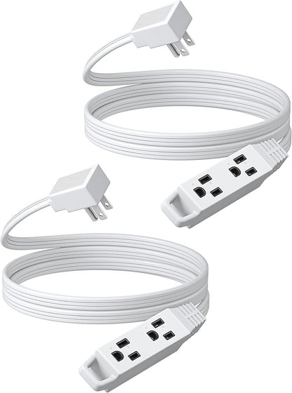 DEWENWILS 6FT Flat Plug Extension Cord, 3 Prong Ultra Thin Power Strip by DEWENWILS