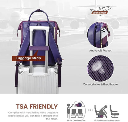 LOVEVOOK Leather Laptop Backpack - Image 4