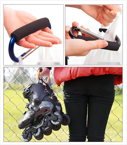 3PCS Stroller Hooks, 5.2'' Large Carabiner Clip - Image 5