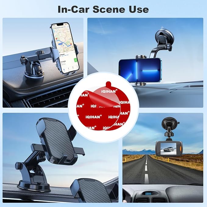 5pcs Sticky Adhesive Pads for Car Phone Mount, 70mm/ 2.76" Double-Sided Heavy - Image 4