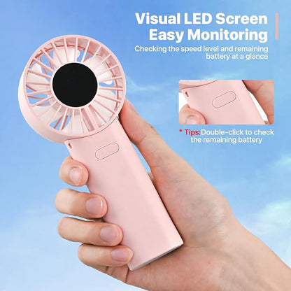 Foldable Handheld Fan, High-Speed Motor, LED Display, 10 Hours long-lasting - Image 6