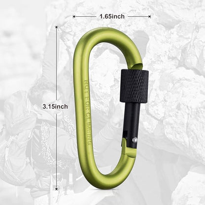 Carago Carabiner Clips with Screw Gate, 10 Pack Carabiners Hiking Clips with - Image 3