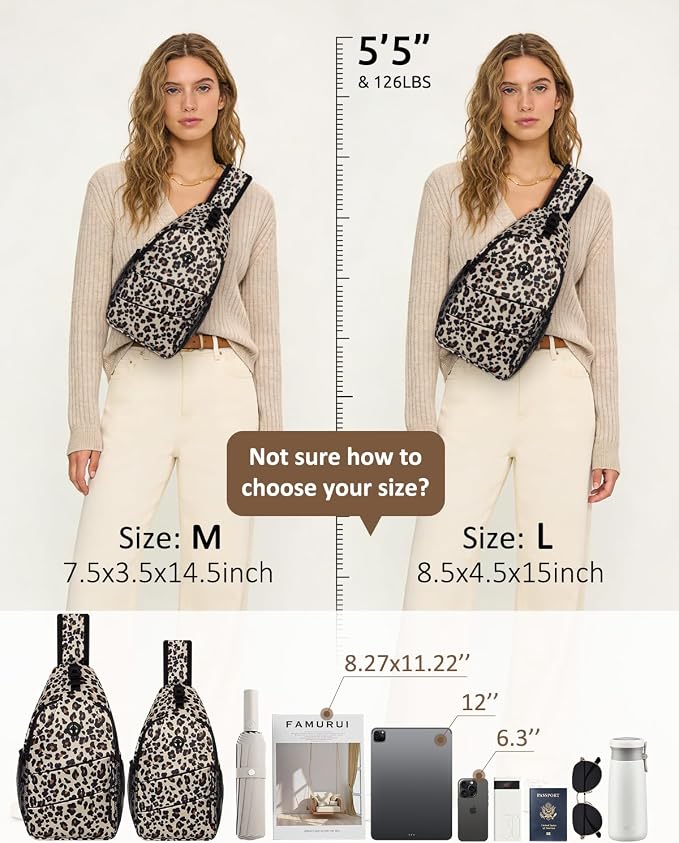 Pritent Crossbody Bags for Women Men Trendy Sling Bag Backpack Casual Chest Bag - Image 7