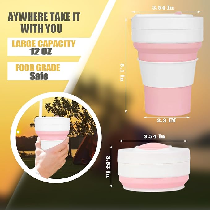 12 OZ Collapsible Travel Cup - Image 3