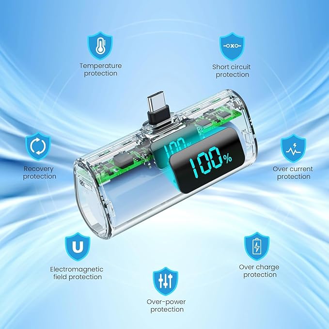 Portable Charger for iPhone 17/16/15 Series, Upgraded 5200mAh PD USB C Power - Image 7