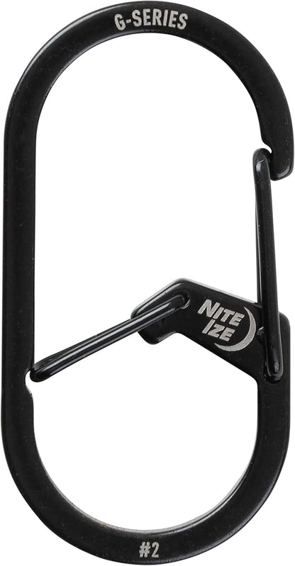 Nite IZE GS2-01-R6 G-Series Dual Chamber Carabiner, Size #2 1-Pack by Nite+Ize