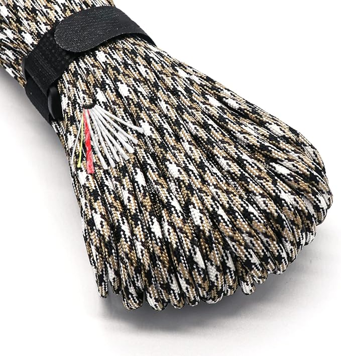 PSKOOK Survival Paracord Parachute Fire Cord Survival Ropes Red Tinder Cord PE by PSKOOK