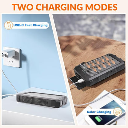 Solar Charger 20, Portable Power Bank, 4 Cables Outdoor Waterproof External - Image 4
