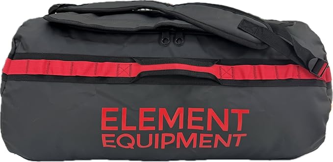 Element Equipment Trailhead Duffel Bag Shoulder Straps Waterproof Black/Red - Image 2