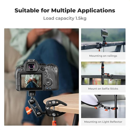 K&F CONCEPT Double Super Clamp Camera Mount - Image 2