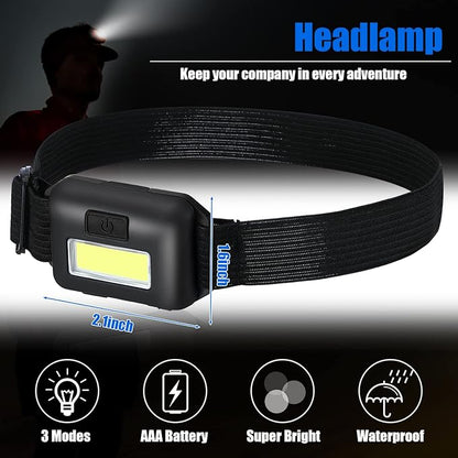 Macarrie 24 LED Headlamp Flashlight, Cob Head Light - Image 4