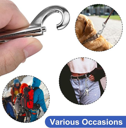 4 PCS Snap Hooks, 3.5 Inch Double Ended Snap Hooks Multipurpose Carabiners - Image 6