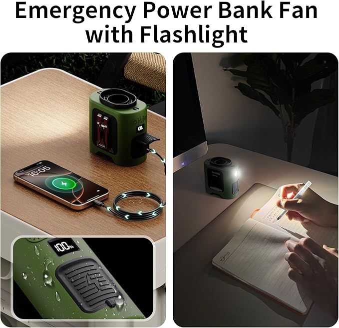 Socool 14500mAh Portable Waist Fan Clip on Belt 360 Rotation Wearable - Image 6