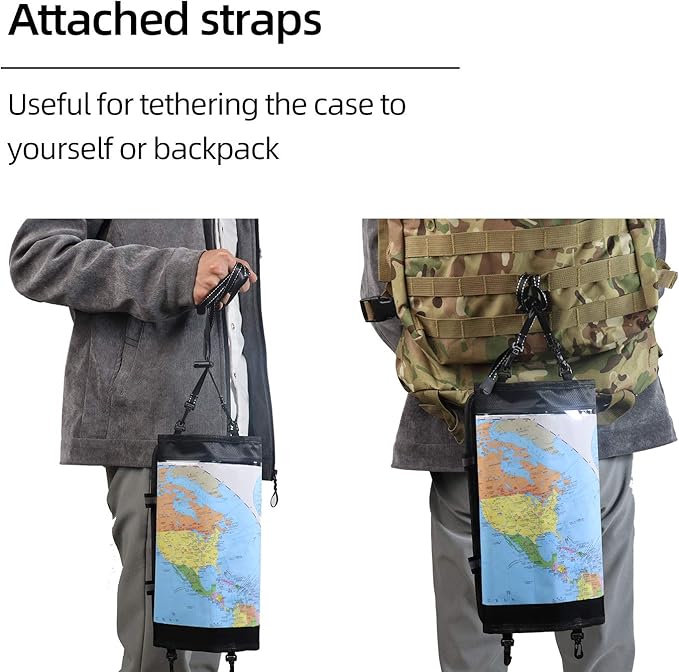 KOSIBATE Map Case, Waterproof Military Hiking Map Pouch Holder - Image 4