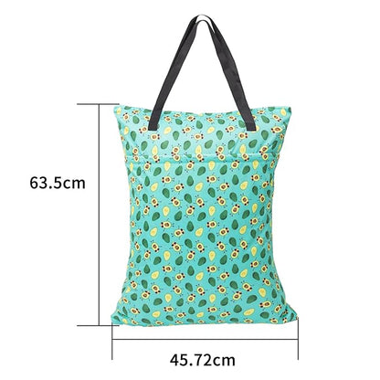 ALVABABY 2 Pack Large Wet Dry Bag Waterproof Hanging Cloth Diaper - Image 4